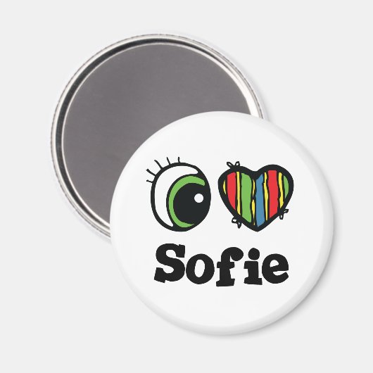 Ik hou van (hart) Sofie Magneet (Voorkant / Achterkant)