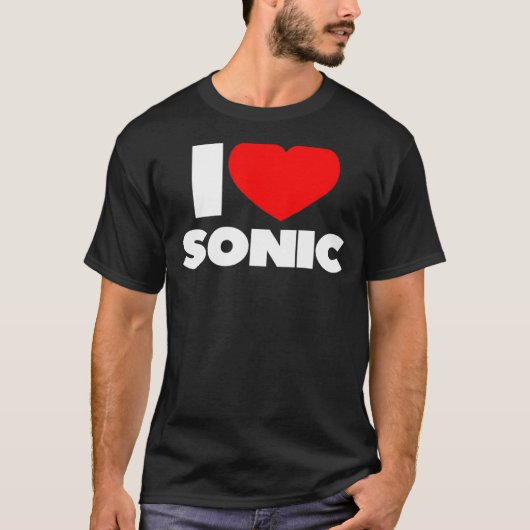 Ik hou van hart Sonic T-shirt (Voorkant)