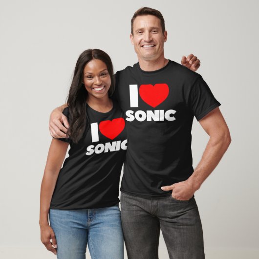 Ik hou van hart Sonic T-shirt (Unisex)
