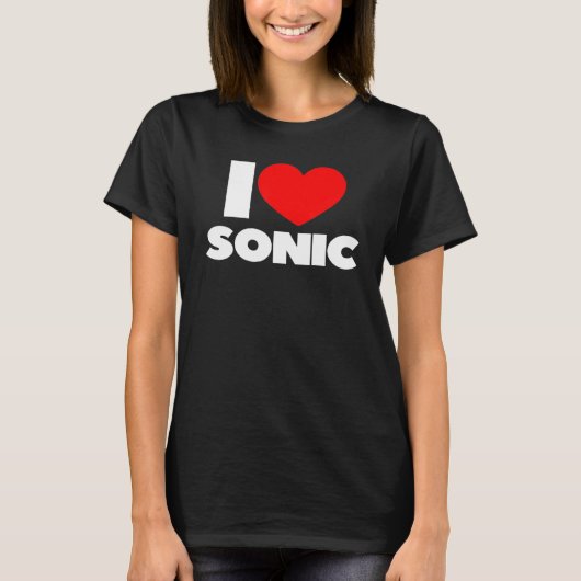 Ik hou van hart Sonic T-shirt (Voorkant)