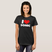 Ik hou van hart Sonic T-shirt (Voorkant volledig)