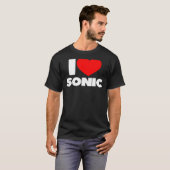 Ik hou van hart Sonic T-shirt (Voorkant volledig)