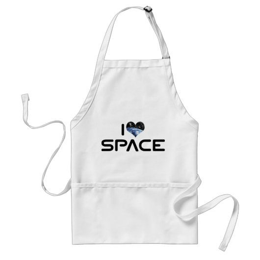 Ik hou van Hart Space - Ruimte Astronomie Liefhebb Standaard Schort (Voorkant)