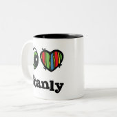 Ik hou van (hart) Stanly Tweekleurige Koffiemok (Voorkant links)