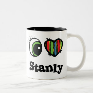 Ik hou van (Hart) Stanly Tweekleurige Koffiemok