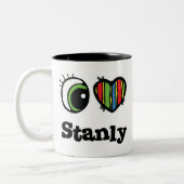 Ik hou van (hart) Stanly Tweekleurige Koffiemok (Links)