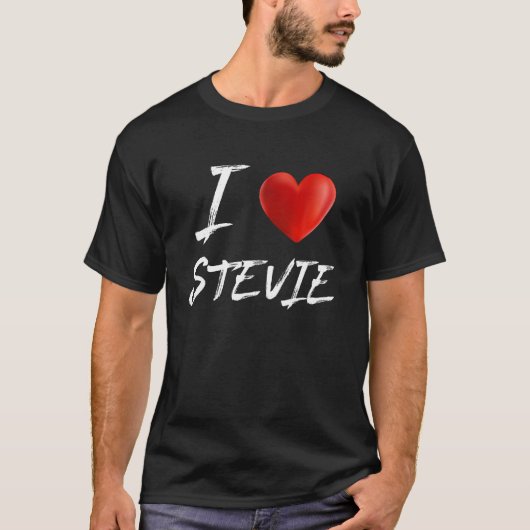Ik hou van hart STEVIE familienaam T Shirt (Voorkant)