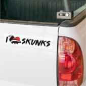 Ik hou van Hart Stinkdieren Bumpersticker (Op Truck)