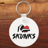 Ik hou van Hart Stinkdieren Sleutelhanger (Voorkant)
