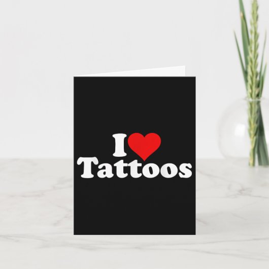 Ik hou van hart Tattoos Kaart (Voorkant)