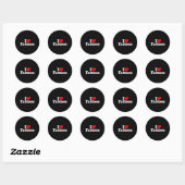 Ik hou van hart Tattoos Ronde Sticker (Vel)