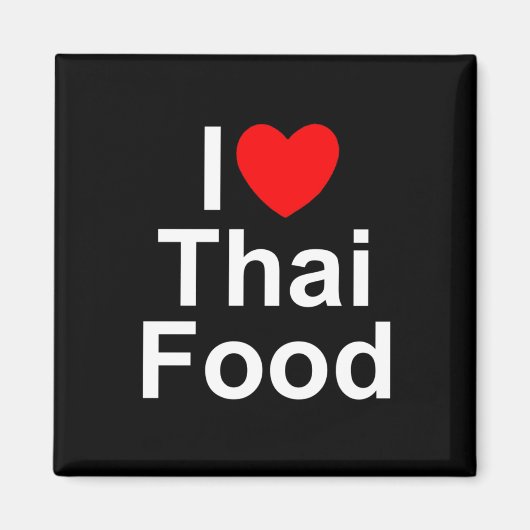 Ik hou van (hart) Thais eten Magneet (Voorkant)