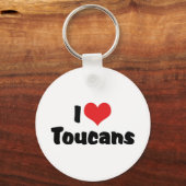 Ik hou van Hart Toucans - vogelliefhebber Sleutelhanger (Voorkant)