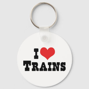 Ik hou van Hart Treinen - Modeltreinliefhebber Sleutelhanger