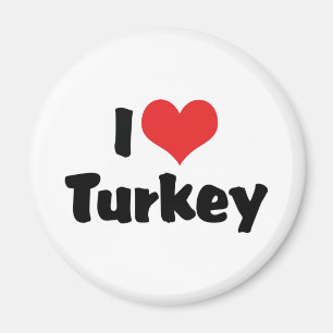 Ik hou van Hart Turkije - Thanksgiving Maaltijd Li Magneet