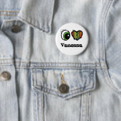 Ik hou van (Hart) Vanessa Ronde Button 5,7 Cm (In situ)