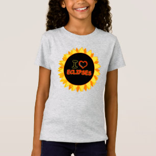 Ik hou van hart Verduisteringen zon astronomie kin T-shirt