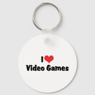 Ik hou van hart videogames - videogame liefhebber sleutelhanger