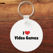 Ik hou van hart videogames - videogame liefhebber sleutelhanger (Voorkant)