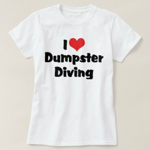 Ik hou van hart-vuilnisbak-duiken - Junk Lover T-shirt