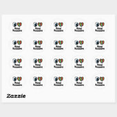 Ik hou van (hart)weglopers ronde sticker (Vel)