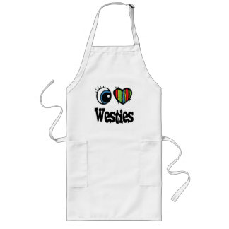 Ik hou van (hart) Westies Lang Schort