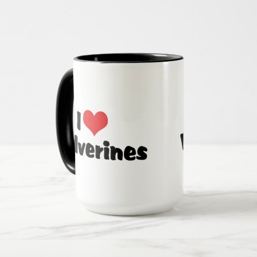 Ik hou van hart Wolverines Mok (Voorkant links)