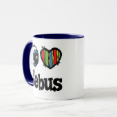 Ik hou van (hart) Zebus Mok (Voorkant links)