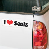 Ik hou van Hart Zegels Bumpersticker (Op Truck)