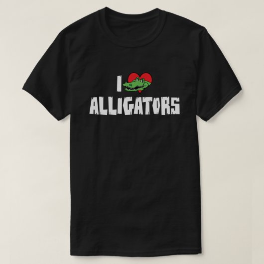 Ik hou van hartalligators t-shirt (Design voorkant)