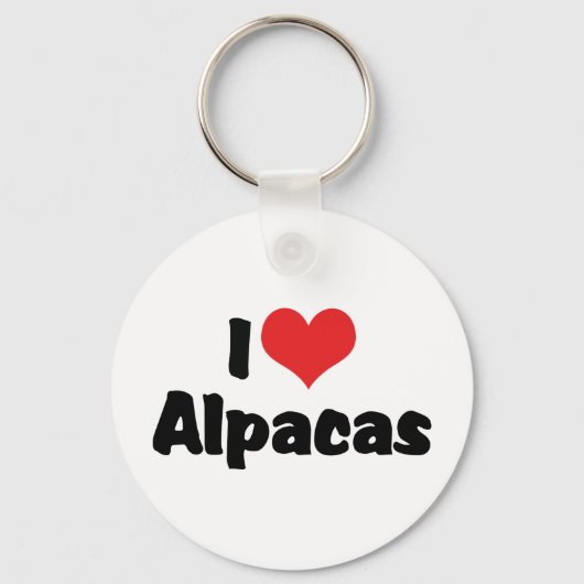 Ik hou van hartalpaca's sleutelhanger (Voorkant)
