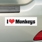 Ik hou van hartapen bumpersticker (Op auto)