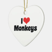 Ik hou van hartapen keramisch ornament (Links)