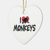 Ik hou van hartapen keramisch ornament (Links)