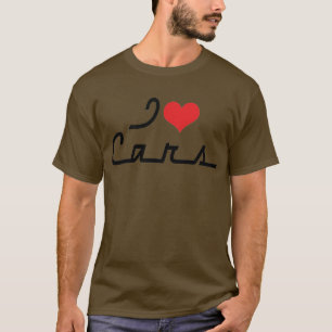 Ik hou van hartauto's - Klassieke autoliefhebber T-shirt