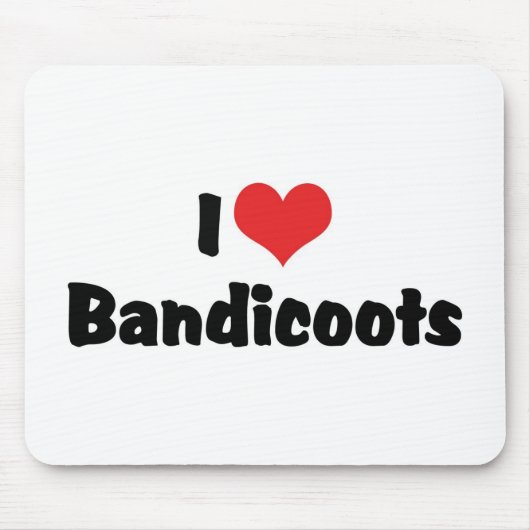 Ik hou van hartbandicoots muismat (Voorkant)