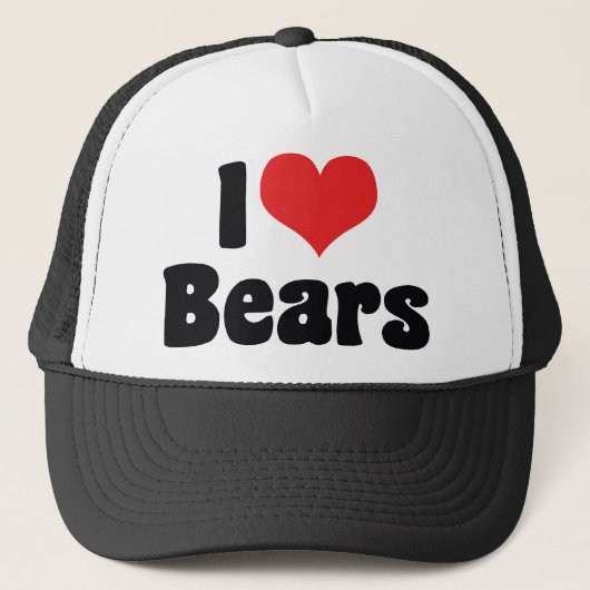 Ik hou van hartberen trucker pet (Voorkant)