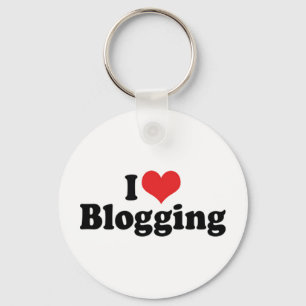 Ik hou van hartbloggen sleutelhanger