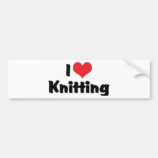 Ik hou van hartbreien bumpersticker (Voorkant)