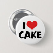 Ik hou van hartcake - Cake Cookie Donut liefhebber Ronde Button 5,7 Cm (Voorkant /achterkant)