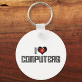 Ik hou van hartcomputers sleutelhanger (Voorkant)