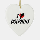 Ik hou van hartdolfijnen - Dolfijnenliefhebber Keramisch Ornament (Rechts)