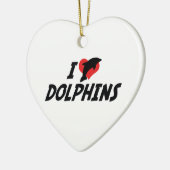 Ik hou van hartdolfijnen - Dolfijnenliefhebber Keramisch Ornament (Links)