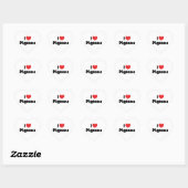 Ik hou van hartduiven - Vogelliefhebber Hart Sticker (Vel)