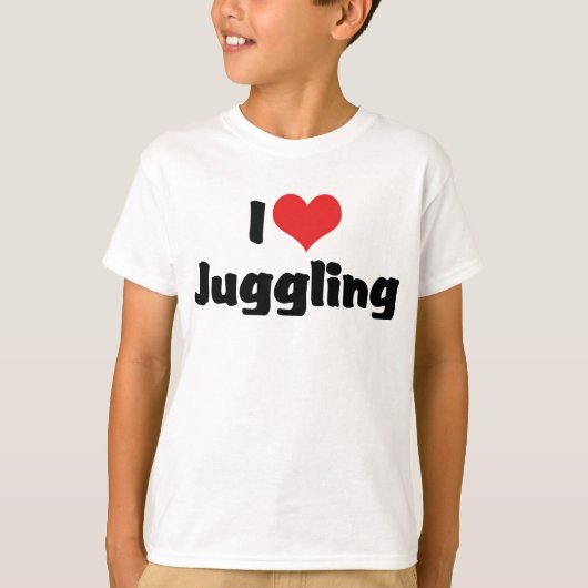 Ik hou van harten jongleren t-shirt (Voorkant)