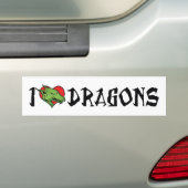 Ik hou van Hartendragers Bumpersticker (Op auto)