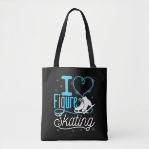 Ik hou van hartfiguurschaatsen tote bag