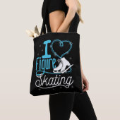 Ik hou van hartfiguurschaatsen tote bag (Dichtbij)