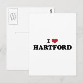 Ik hou van Hartford Connecticut Briefkaart (Voorkant / Achterkant)