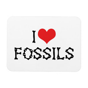 Ik hou van hartfossielen - Paleontologie fossielen Magneet